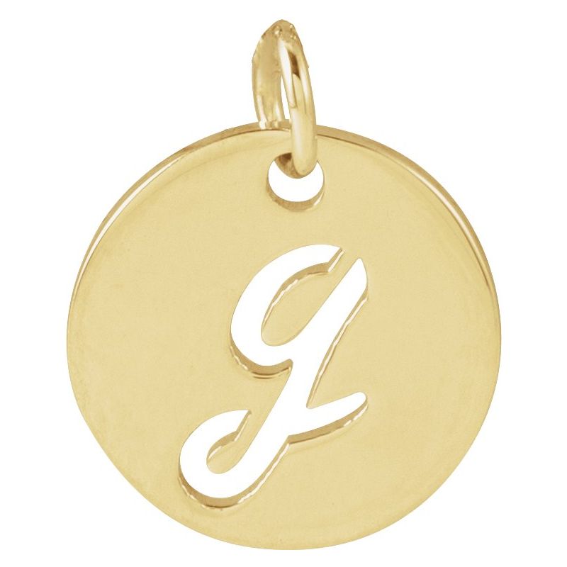 Script Initial Necklace or Pendant