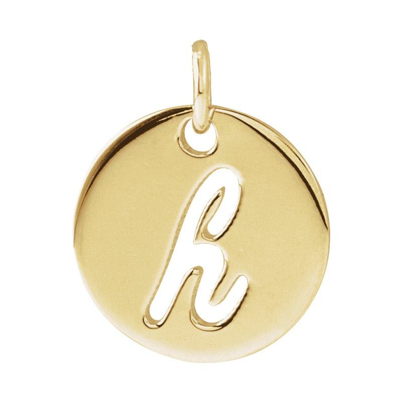 Script Initial Necklace or Pendant