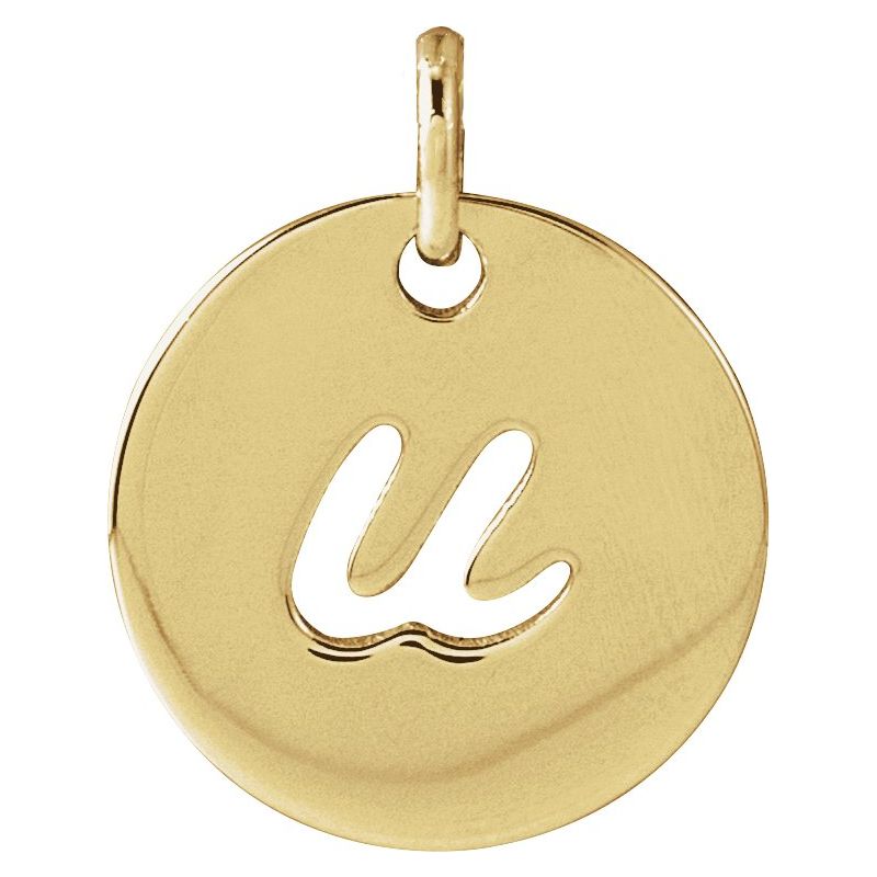 Script Initial Necklace or Pendant