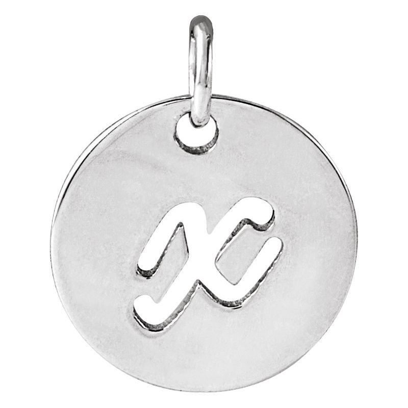 Script Initial Necklace or Pendant