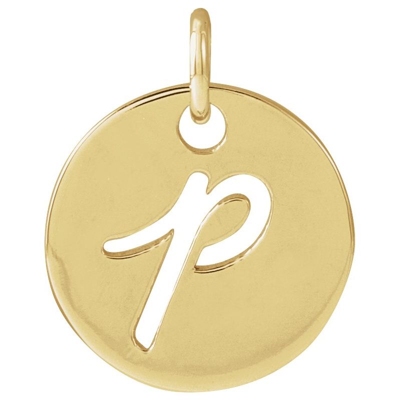 Script Initial Necklace or Pendant