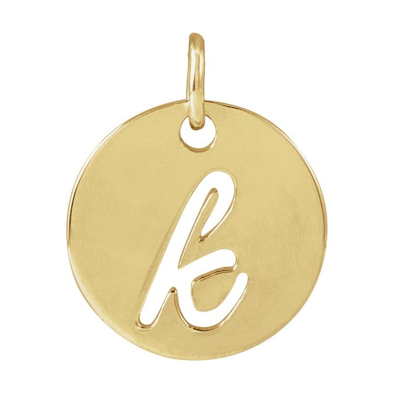Script Initial Necklace or Pendant