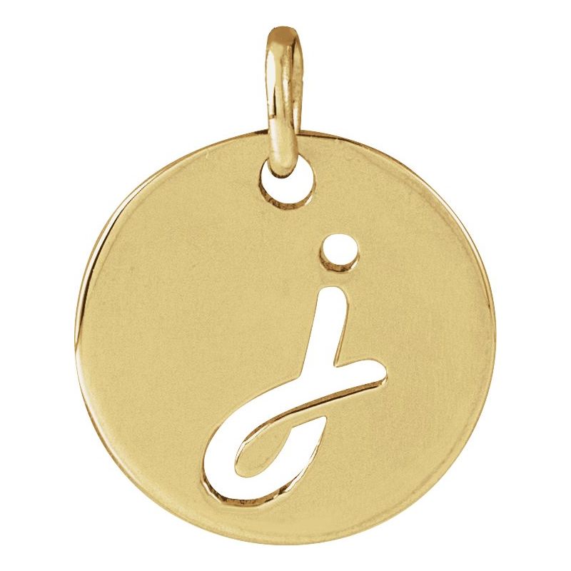 Script Initial Necklace or Pendant