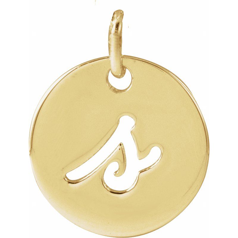 Script Initial Necklace or Pendant