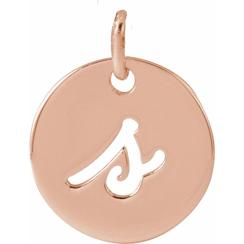 Script Initial Necklace or Pendant