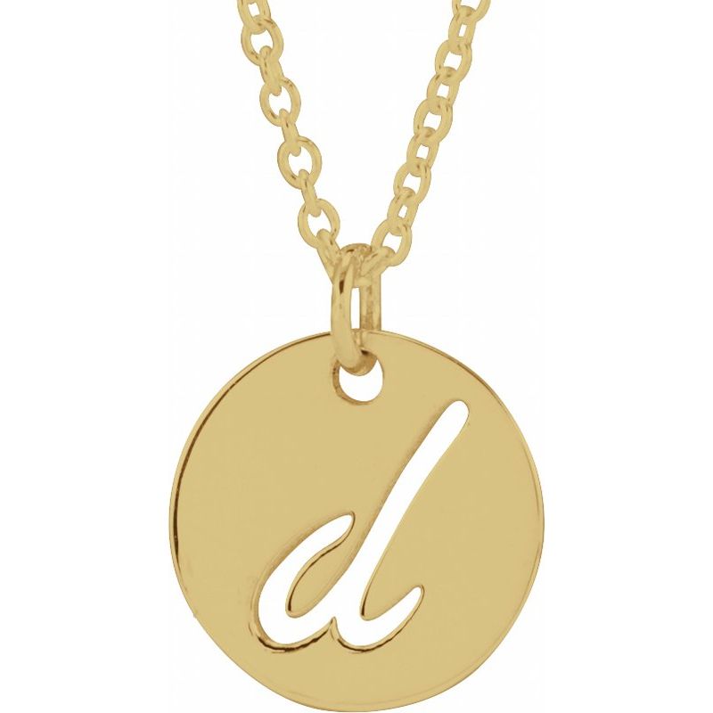Script Initial Necklace or Pendant