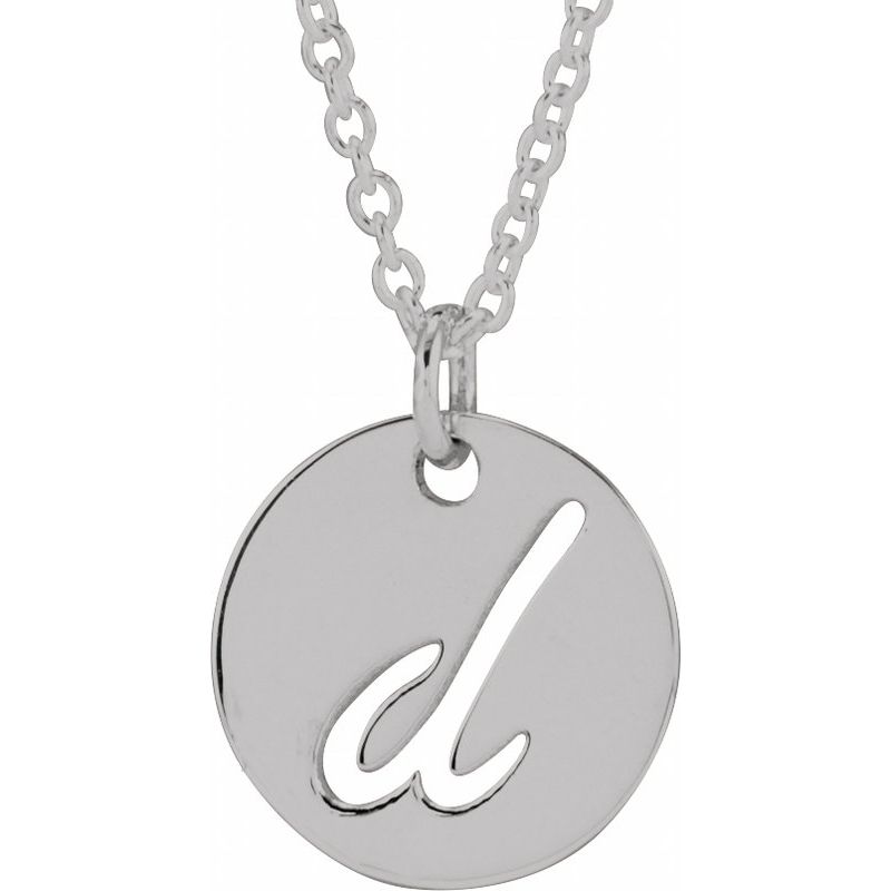 Script Initial Necklace or Pendant