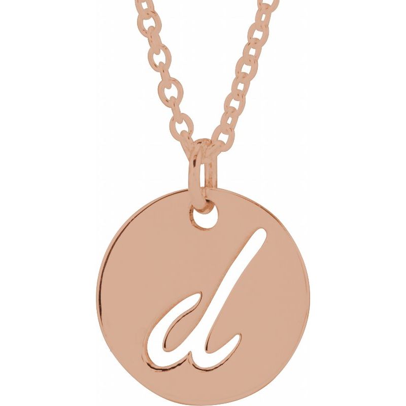 Script Initial Necklace or Pendant
