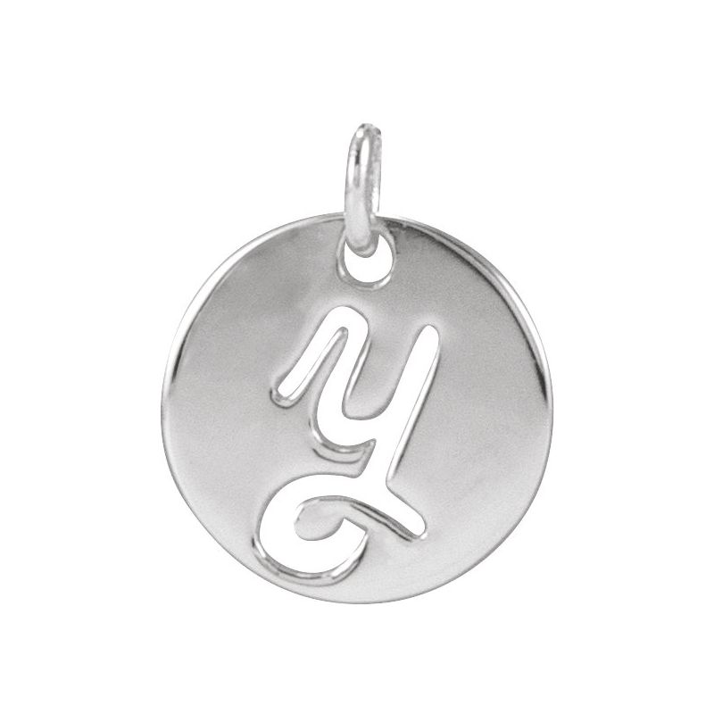 Script Initial Necklace or Pendant