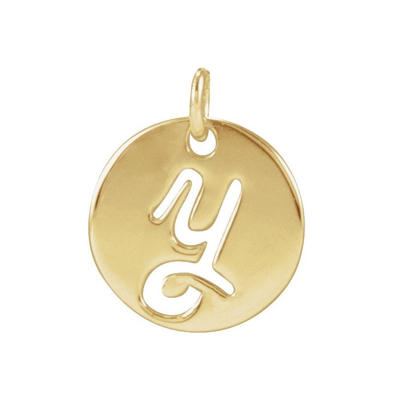 Script Initial Necklace or Pendant