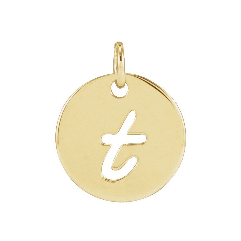 Script Initial Necklace or Pendant