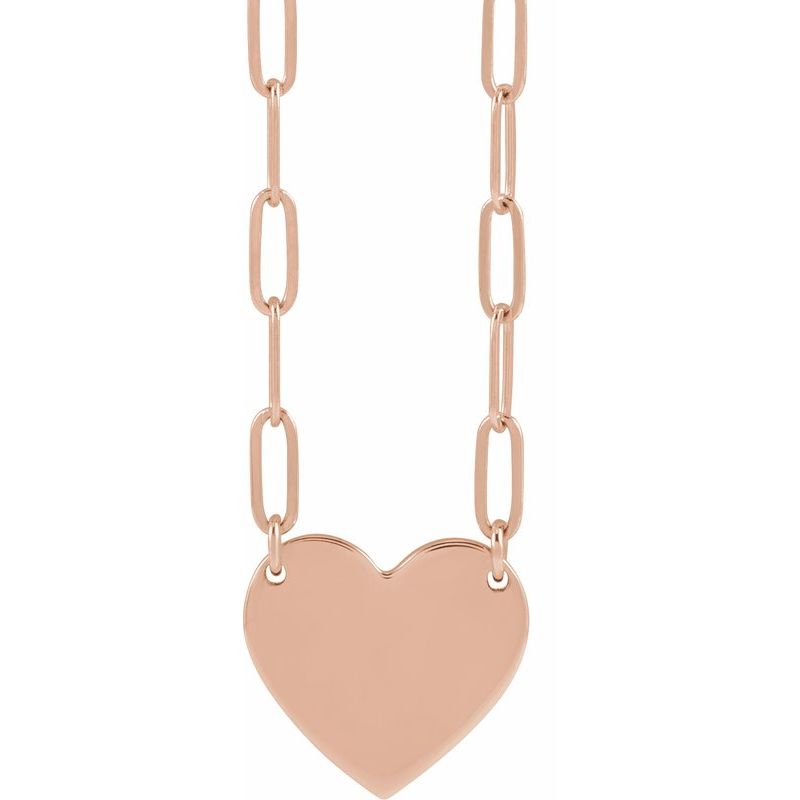 Engravable Heart 18″ Necklace