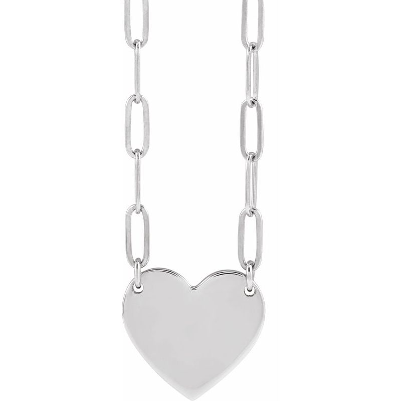 Engravable Heart 18″ Necklace