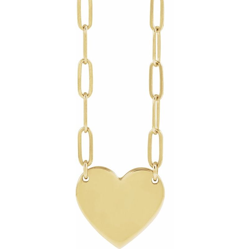 Engravable Heart 18" Necklace