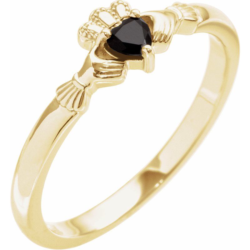 Accented Claddagh Ring