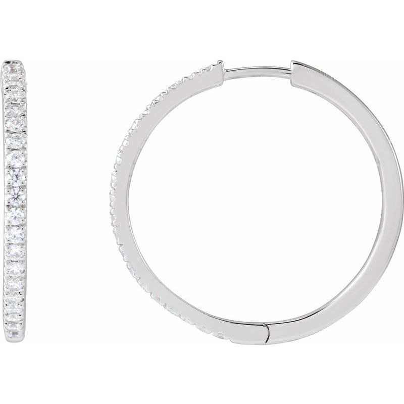 Lab-Grown Diamond Hoop Earrings