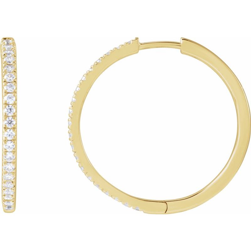 Lab-Grown Diamond Hoop Earrings