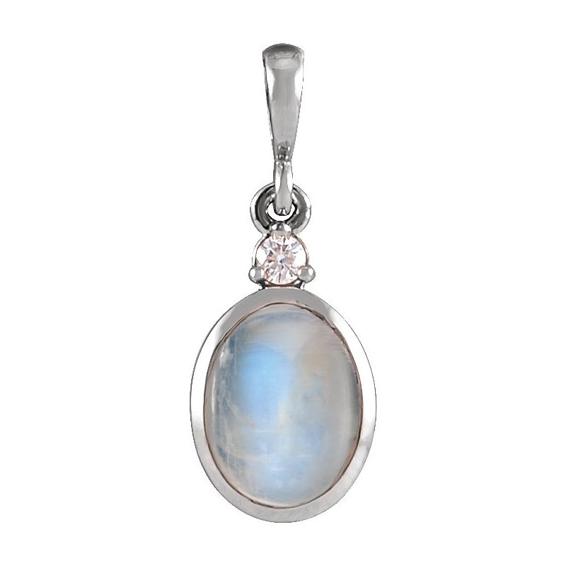 Cabochon Bezel-Set Necklace or Pendant