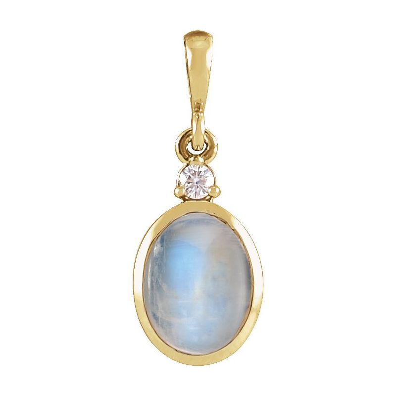 Cabochon Bezel-Set Necklace or Pendant
