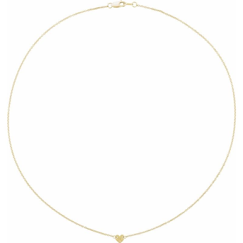 Engravable Family Heart Disc Necklace
