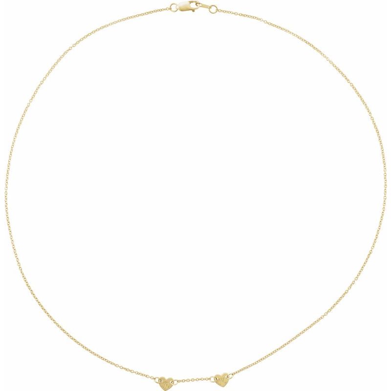 Engravable Family Heart Disc Necklace