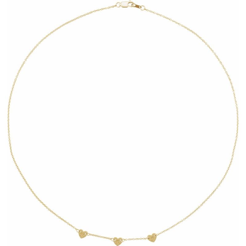 Engravable Family Heart Disc Necklace