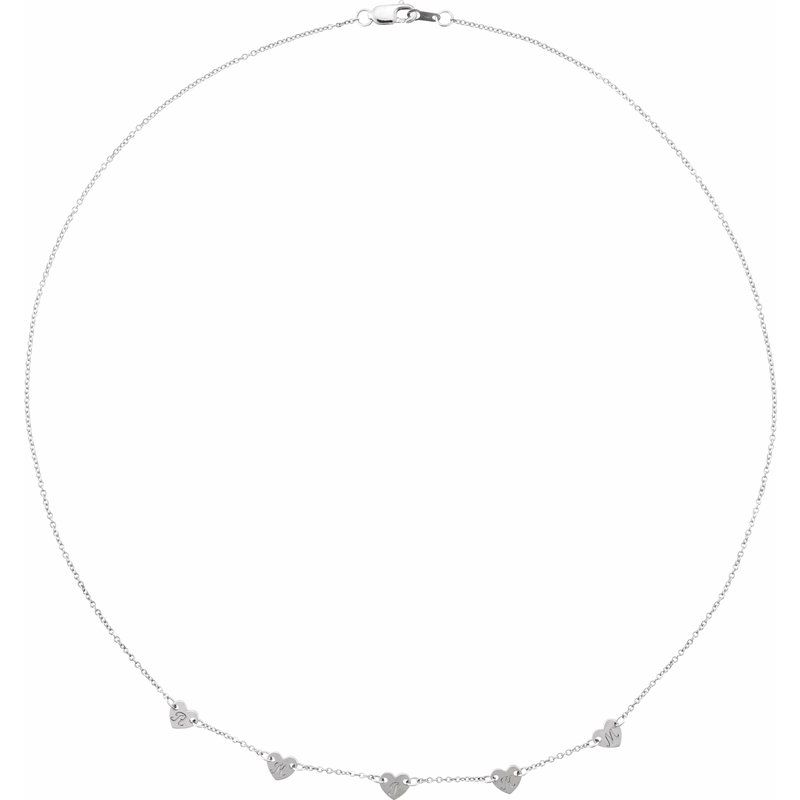 Engravable Family Heart Disc Necklace