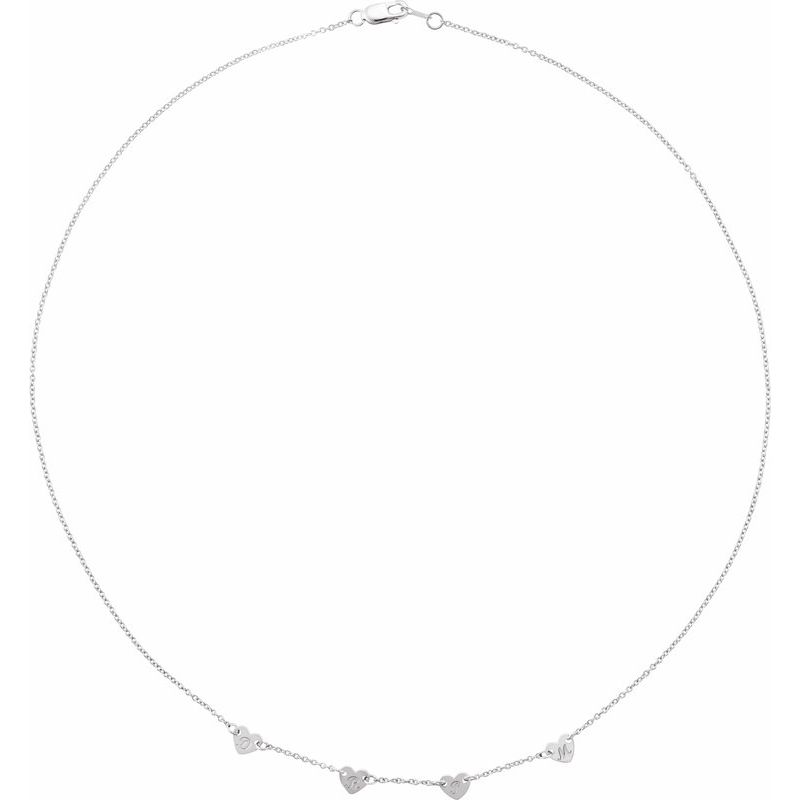 Engravable Family Heart Disc Necklace