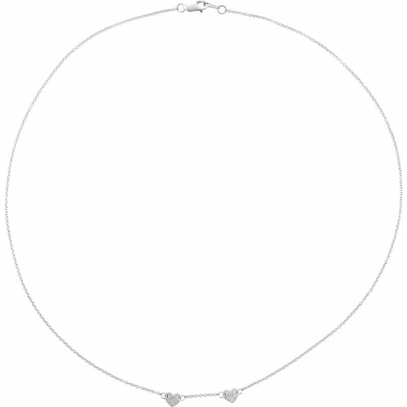 Engravable Family Heart Disc Necklace