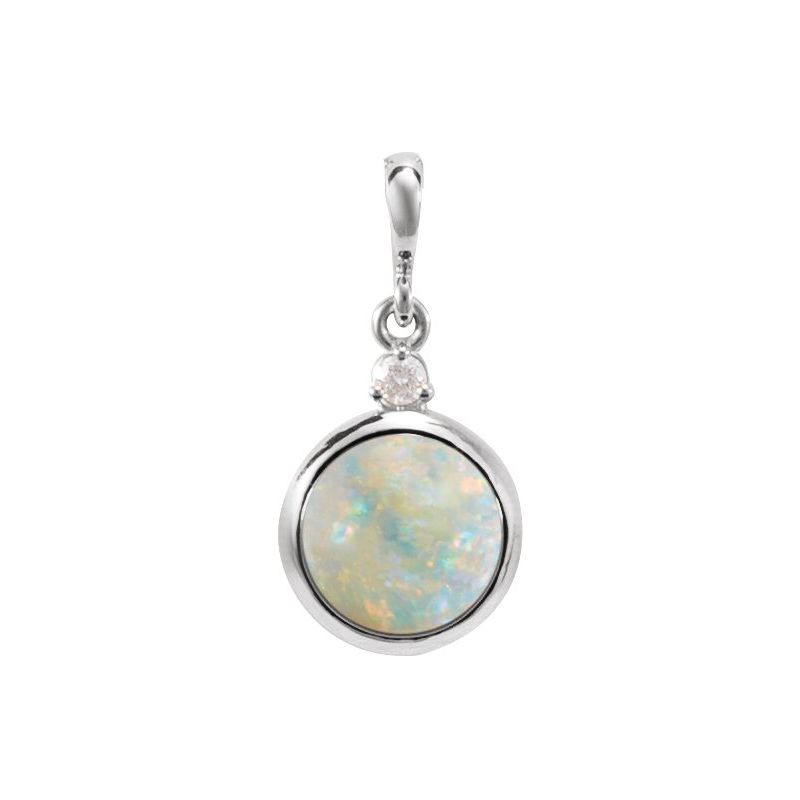 Cabochon Bezel-Set Necklace or Pendant