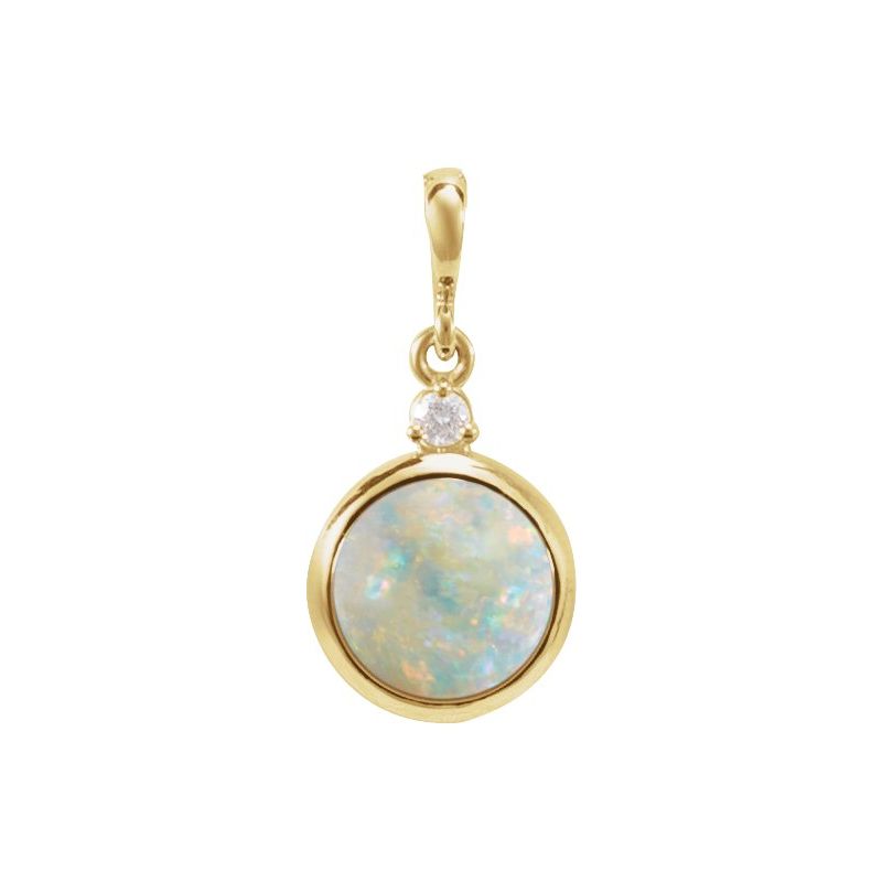 Cabochon Bezel-Set Necklace or Pendant