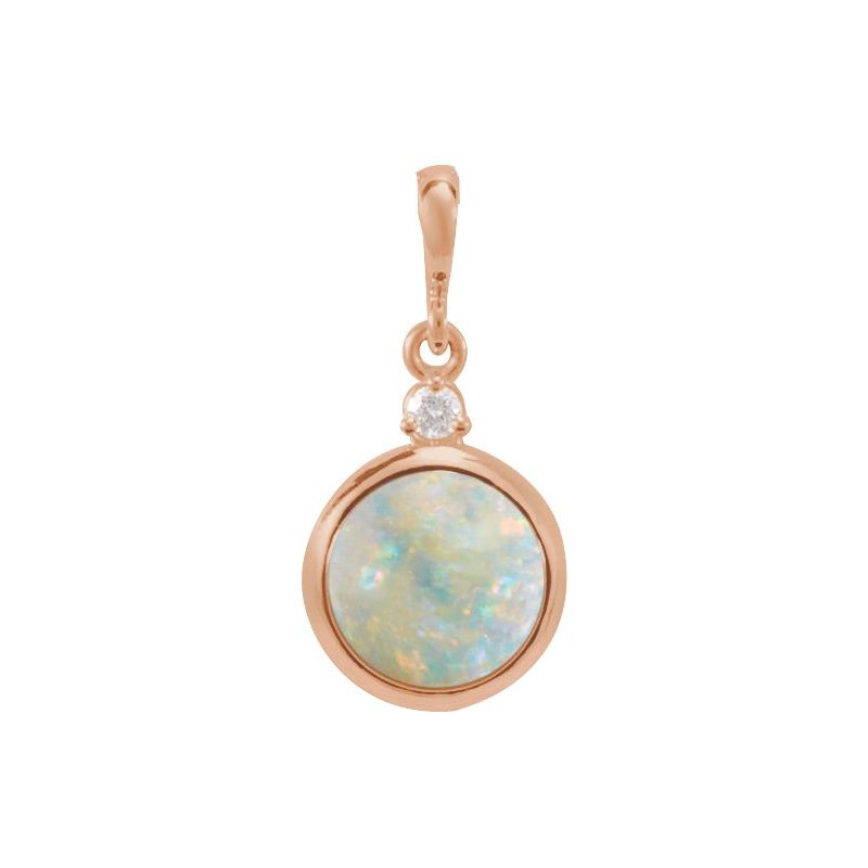 Cabochon Bezel-Set Necklace or Pendant