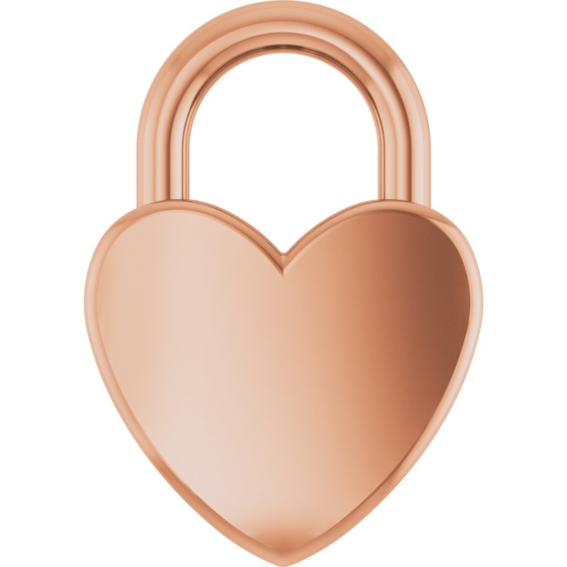 Engravable Heart Lock Necklace or Pendant