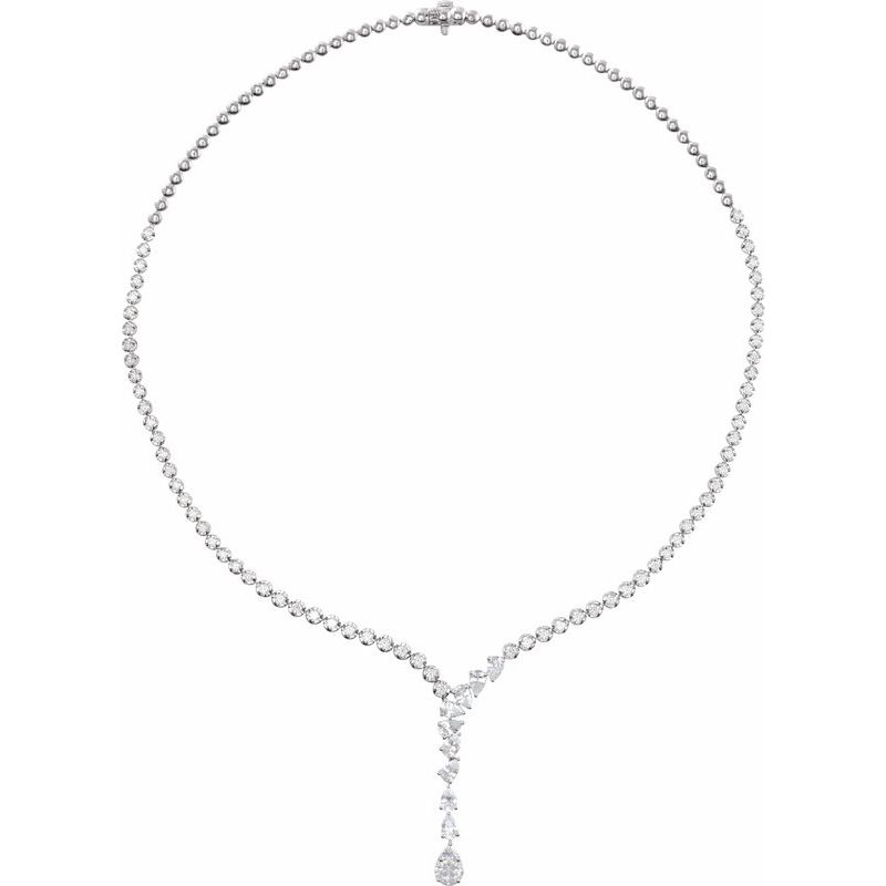 Lab-Grown Diamond Line Necklace — 5 1/2 ctw 16 1/2″