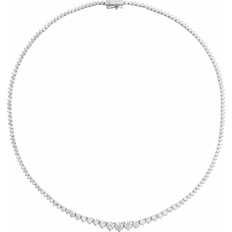 9 1/2 ctw Lab-Grown Diamond Line 16 1/2″ Necklace