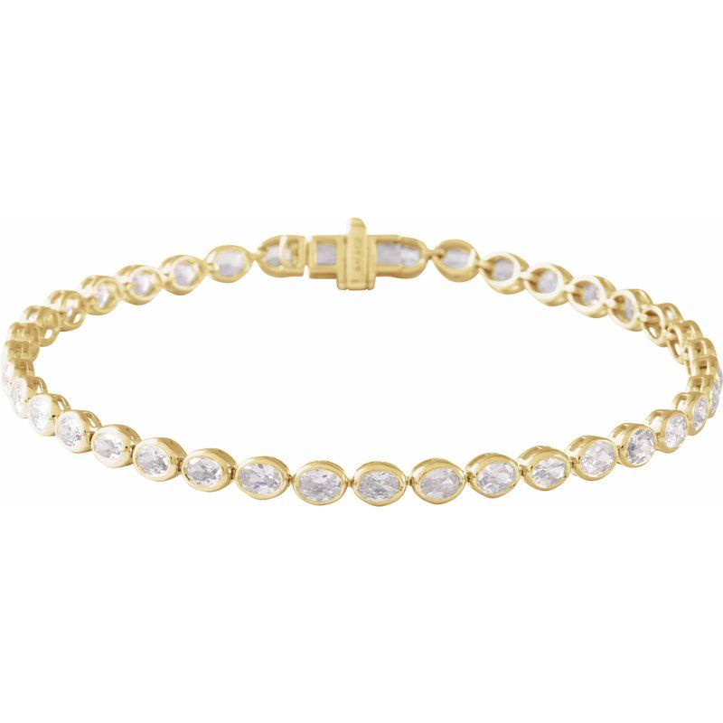 4 ctw Lab-Grown Diamond Line 7" Bracelet