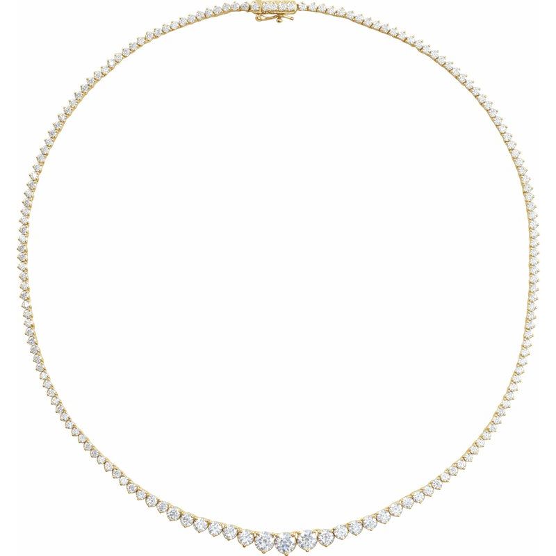 9 1/2 ctw Lab-Grown Diamond Line 16 1/2" Necklace