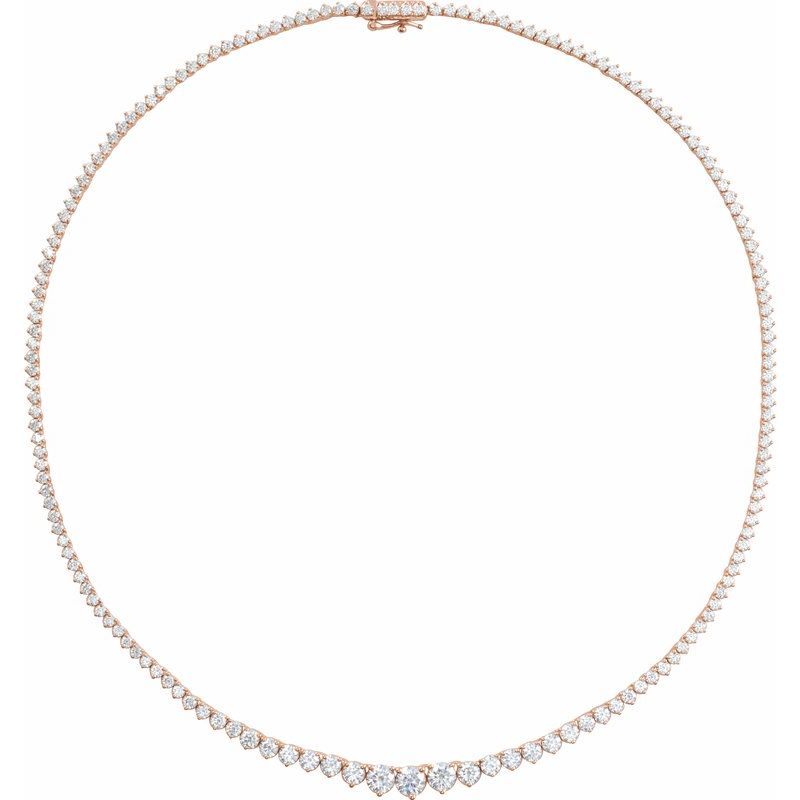 9 1/2 ctw Lab-Grown Diamond Line 16 1/2″ Necklace