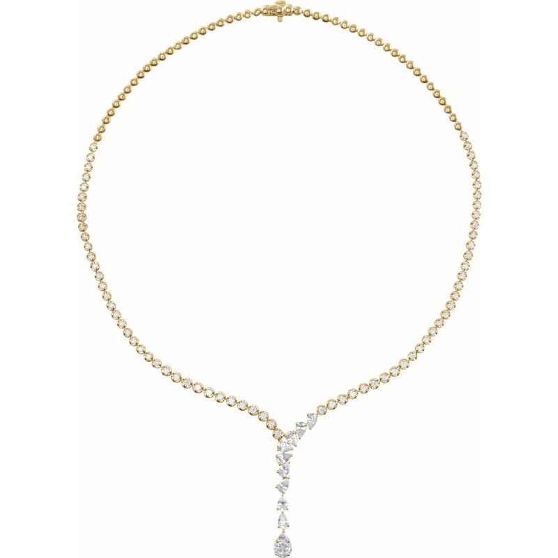 Lab-Grown Diamond Line Necklace — 5 1/2 ctw 16 1/2"