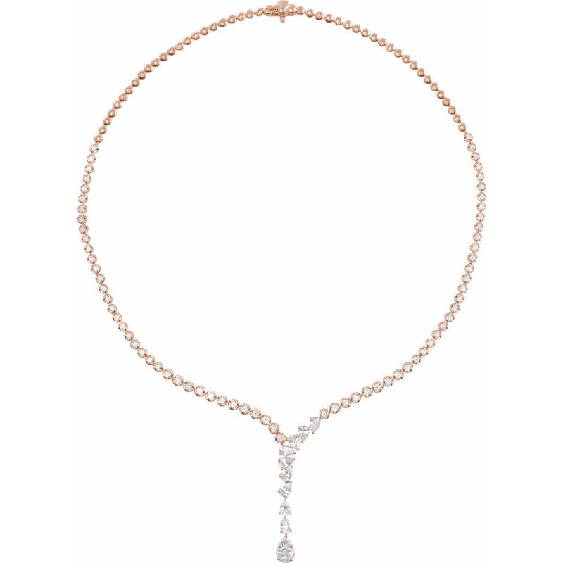 Lab-Grown Diamond Line Necklace — 5 1/2 ctw 16 1/2″