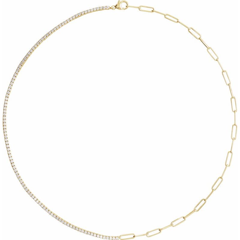 3 1/4 ctw Lab-Grown Diamond Line 18" Necklace