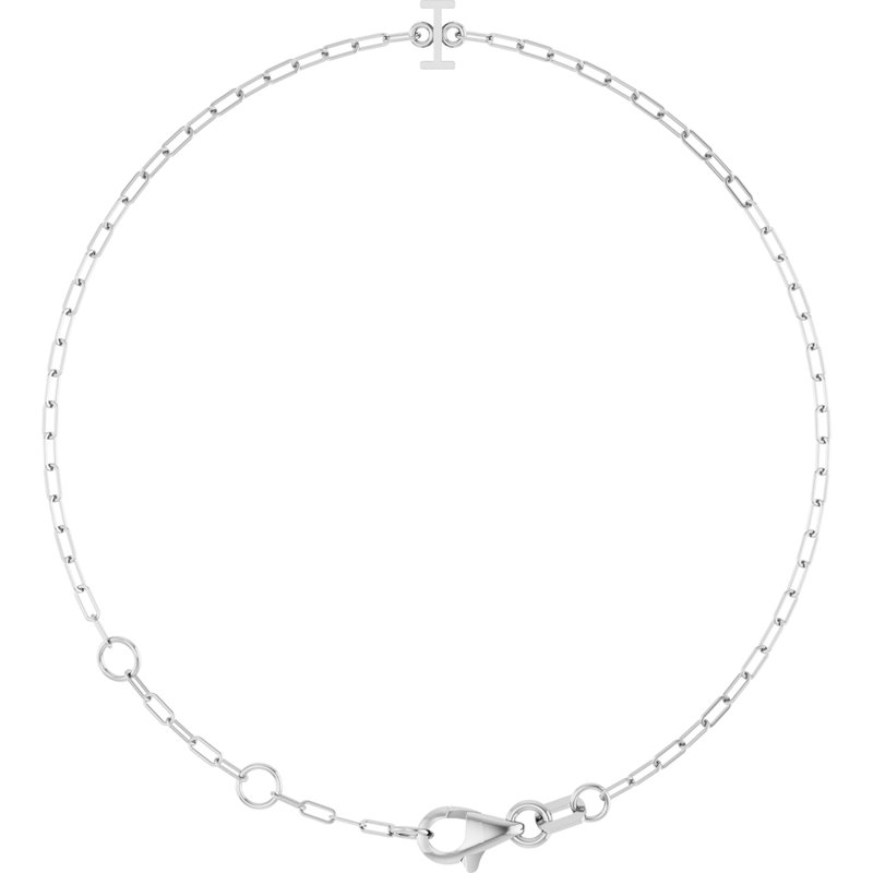 Sans Serif Initial 6 1/2-7 1/2″ Bracelet