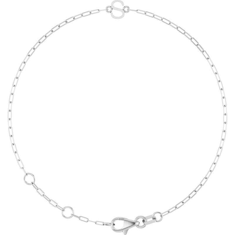 Sans Serif Initial 6 1/2-7 1/2″ Bracelet