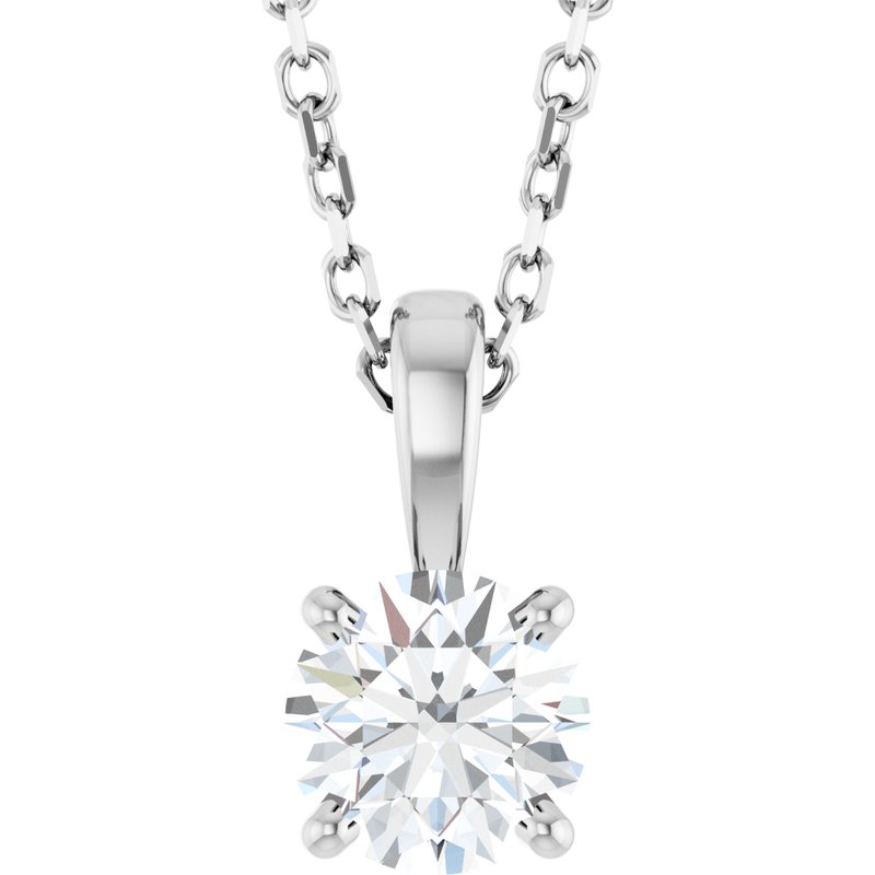 Solitaire Necklace or Pendant — Diamond