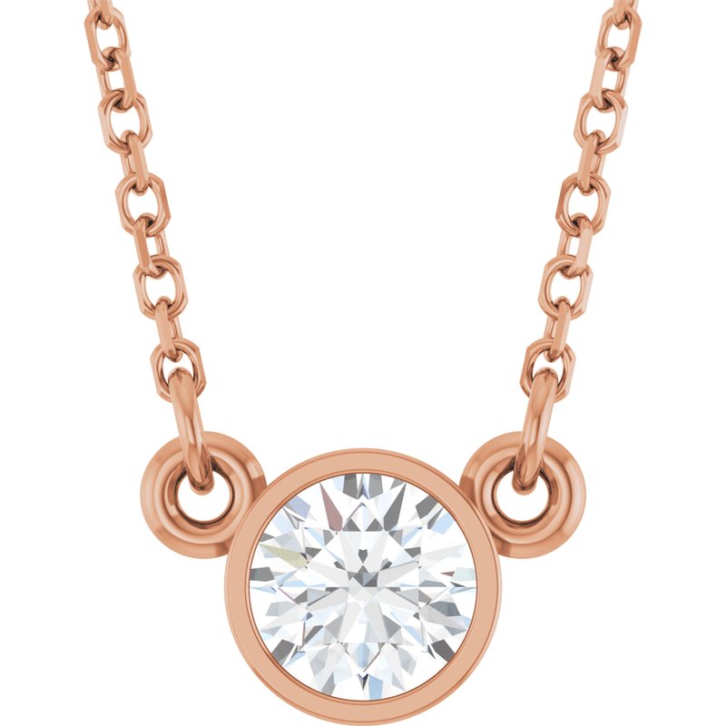 Bezel-Set Solitaire Birthstone Necklace