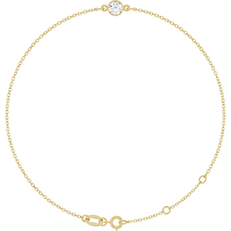 Bezel-Set Link Bracelet