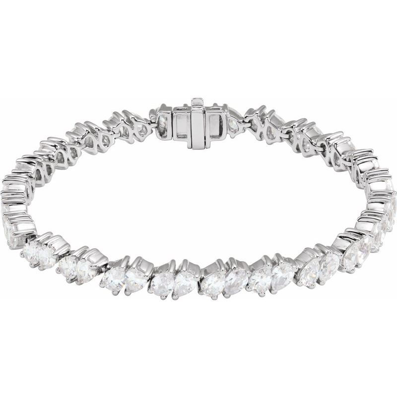 9 1/2 ctw Lab-Grown Diamond Line 7″ Bracelet