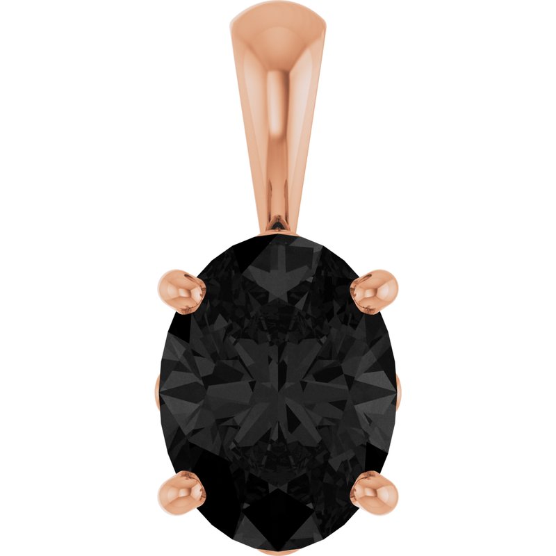 Oval 4-Prong Solitaire Necklace or Pendant