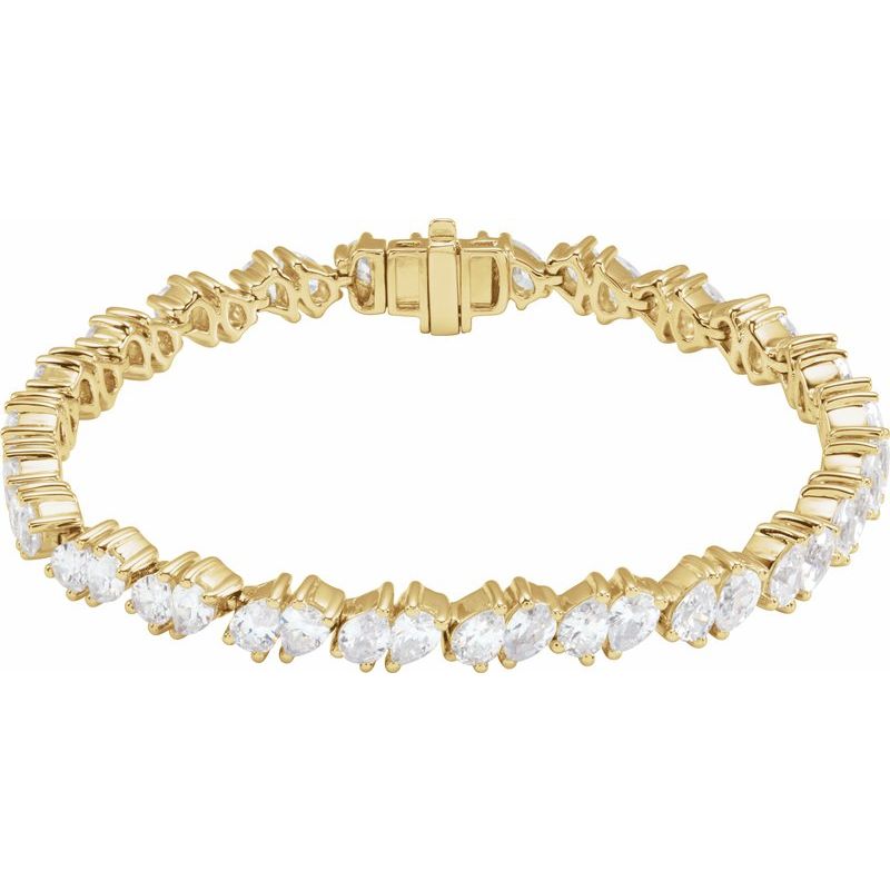 9 1/2 ctw Lab-Grown Diamond Line 7" Bracelet