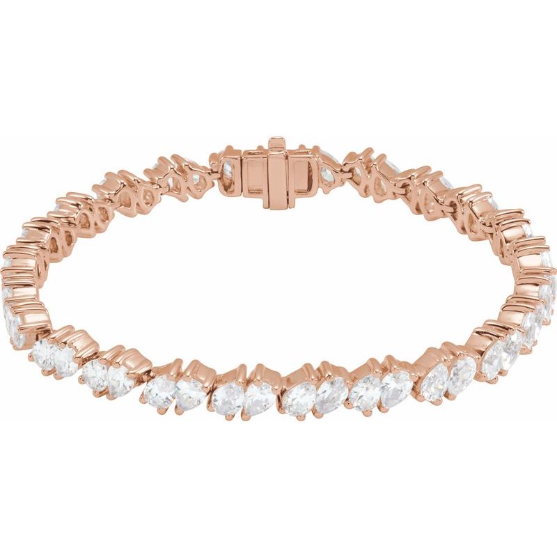9 1/2 ctw Lab-Grown Diamond Line 7″ Bracelet
